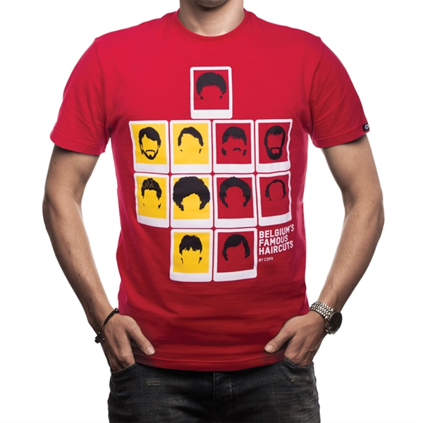 Image de Copa Football - T-shirt Belgique Famous Haircuts - Rouge