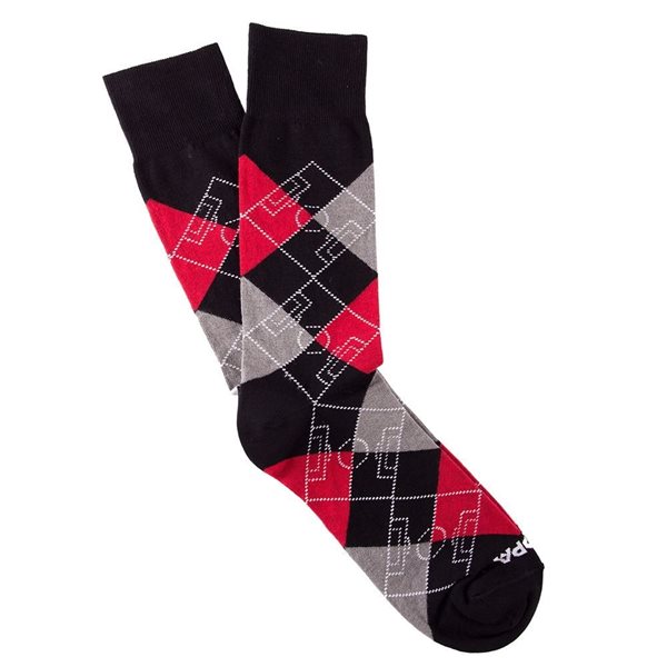 Image de COPA Football - Argyle Pitch Chaussettes - Noir/ Rouge