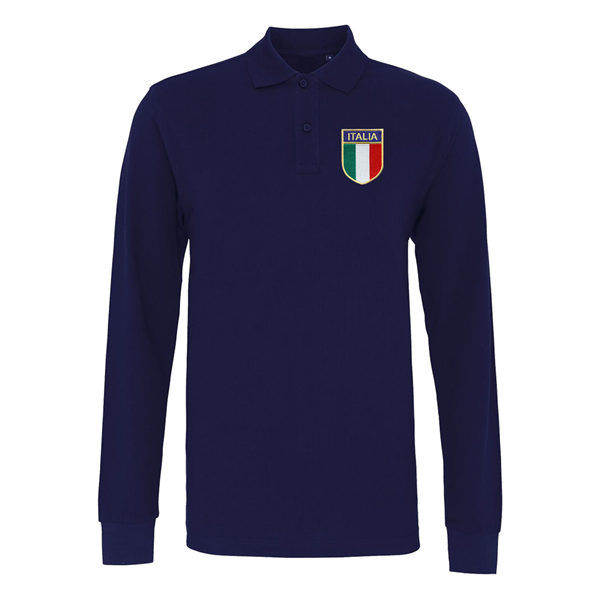 Image de Rugby Vintage - Maillot Retro de rugby Italy années 60 - Bleu Marine