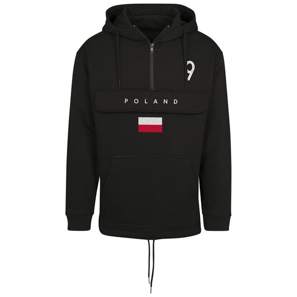 FC Eleven - Poland Flag Anorak Hoodie - Black