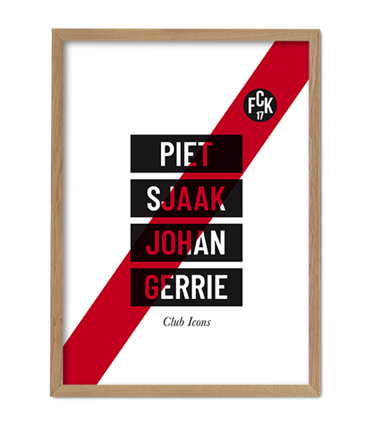 FC Kluif - Club Icons Amsterdam (70 x 50 cm) Poster