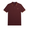 Fred Perry - Twin Tipped Poloshirt - Oxblood/ Shaded Stone