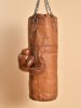 Image de JW & Sons - Sac de frappe rétro en cuir années 1920