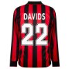 96-97 AC Milan Retro Home L/S Shirt + Davids 22